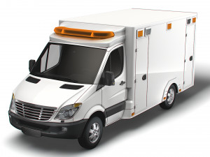 Freightliner Sprinter Box Ambulance 2008 3D Model