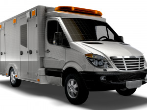 Freightliner Sprinter Box Ambulance 2008 3D Model