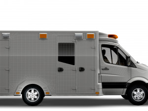 Freightliner Sprinter Box Ambulance 2008 3D Model