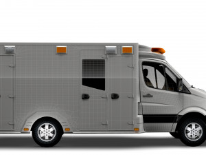 Freightliner Sprinter Box Ambulance 2008 3D Model