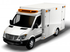 Freightliner Sprinter Box Ambulance 2008 3D Model