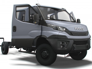 Iveco Daily Doka 4x4 HQ Interior 2017 3D Model