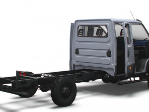 Iveco Daily Doka 4x4 HQ Interior 2017 3D Модель