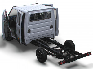 Iveco Daily Crew Cab L2 Chassis 2023 Modello 3D