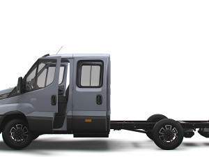 Iveco Daily Crew Cab L2 Chassis 2023 Modello 3D