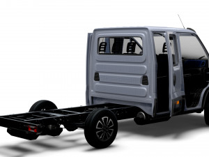 Iveco Daily Crew Cab L2 Chassis 2023 Modello 3D