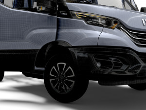 Iveco Daily Crew Cab L2 Chassis 2023 Modello 3D