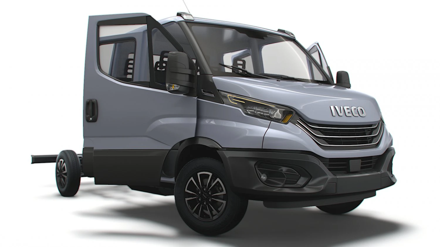 Iveco Daily Crew Cab L3 Chassis 2023 3D Model .c4d .max .obj .3ds .fbx .stl .blend 