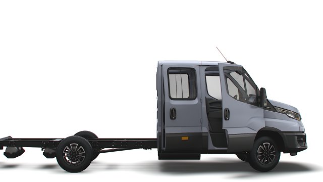 Iveco Daily Crew Cab L3 Chassis 2023 3D Model