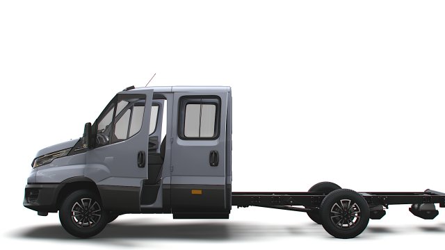 Iveco Daily Crew Cab L3 Chassis 2023 3D Model