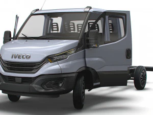 Iveco Daily Crew Cab L3 Chassis 2023 3D Model