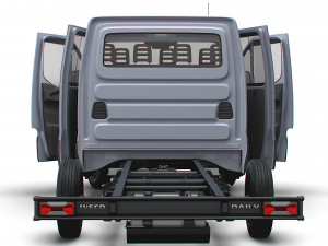 Iveco Daily Crew Cab L3 Chassis 2023 3D Model