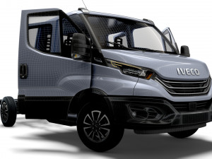 Iveco Daily Crew Cab L3 Chassis 2023 3D Model