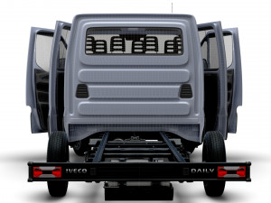 Iveco Daily Crew Cab L3 Chassis 2023 3D Model
