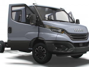 Iveco Daily Crew Cab L4 Chassis 2023 3D Model