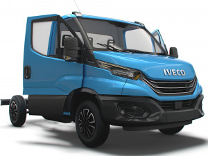 Iveco Daily Single Cab HQ Interior L1 Chassis 2023 3D Model
