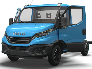 Iveco Daily Single Cab HQ Interior L1 Chassis 2023 3D Model