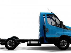 Iveco Daily Single Cab HQ Interior L1 Chassis 2023 3D Model