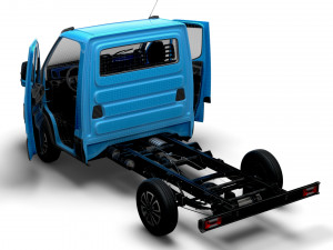 Iveco Daily Single Cab HQ Interior L1 Chassis 2023 3D Модель