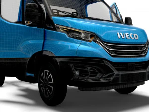 Iveco Daily Single Cab HQ Interior L1 Chassis 2023 3D Model