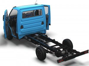 Iveco Daily Single Cab HQ Interior L2 Chassis 2023 3D Model