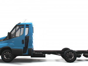 Iveco Daily Single Cab HQ Interior L2 Chassis 2023 3D Model