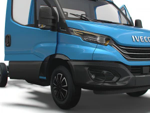 Iveco Daily Single Cab HQ Interior L2 Chassis 2023 3D Model