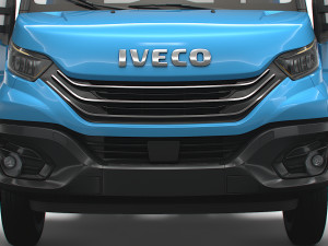 Iveco Daily Single Cab HQ Interior L2 Chassis 2023 3D Model