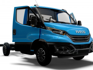 Iveco Daily Single Cab HQ Interior L2 Chassis 2023 3D Model