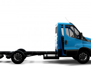 Iveco Daily Single Cab HQ Interior L2 Chassis 2023 3D Model