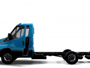 Iveco Daily Single Cab HQ Interior L2 Chassis 2023 3D Model