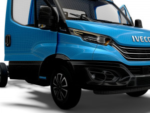 Iveco Daily Single Cab HQ Interior L2 Chassis 2023 3D Model