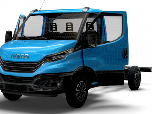 Iveco Daily Single Cab HQ Interior L2 Chassis 2023 3D Model