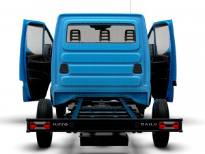 Iveco Daily Single Cab HQ Interior L2 Chassis 2023 3D Model