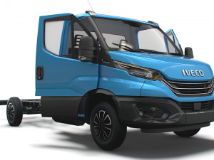 Iveco Daily Single Cab HQ Interior L3 Chassis 2023 3D 模型