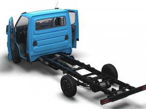 Iveco Daily Single Cab HQ Interior L3 Chassis 2023 3D Model