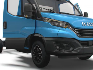 Iveco Daily Single Cab HQ Interior L3 Chassis 2023 3D Model