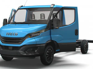 Iveco Daily Single Cab HQ Interior L3 Chassis 2023 3D Model