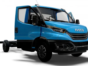 Iveco Daily Single Cab HQ Interior L3 Chassis 2023 3D Model