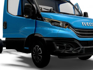 Iveco Daily Single Cab HQ Interior L3 Chassis 2023 3D Model