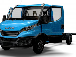 Iveco Daily Single Cab HQ Interior L3 Chassis 2023 Modelo 3D