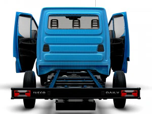 Iveco Daily Single Cab HQ Interior L3 Chassis 2023 3D Model