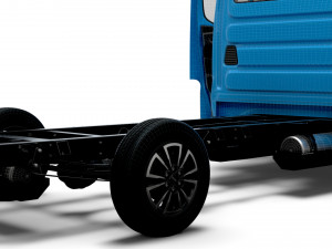 Iveco Daily Single Cab HQ Interior L3 Chassis 2023 Modelo 3D