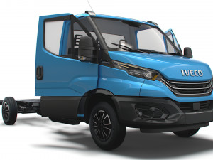 Iveco Daily Single Cab HQ Interior L4 Chassis 2023 3D Model