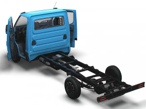 Iveco Daily Single Cab HQ Interior L4 Chassis 2023 3D Model