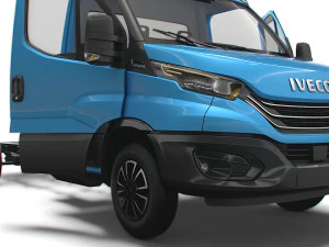 Iveco Daily Single Cab HQ Interior L4 Chassis 2023 3D Model