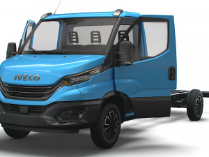 Iveco Daily Single Cab HQ Interior L4 Chassis 2023 3D 模型