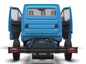 Iveco Daily Single Cab HQ Interior L4 Chassis 2023 3D 模型