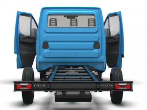 Iveco Daily Single Cab HQ Interior L4 Chassis 2023 3D Model