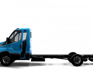 Iveco Daily Single Cab HQ Interior L4 Chassis 2023 3D Model